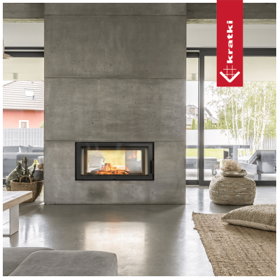 Steel fireplace LUCY TUNNEL 16 kW Ø