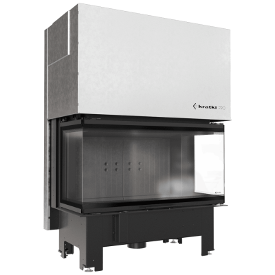 Steel fireplace KRATKI NBC 1000/400 15 kW Ø 200 Lift-up black thermotec