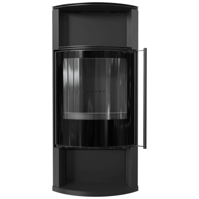 Wood burning steel stove KRATKI TOFA Ø 150 8 kW black thermotec