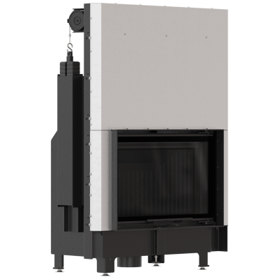 Fireplace KRATKI ZIBI ECO 9,9 kW Ø 180 lift-up, self-closing door and black thermotec