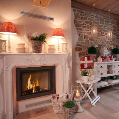 Water heating fireplace LUCY 16 kW Ø