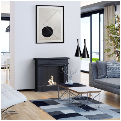 portal Bioethanol fireplace DECEMBER TÜV black self