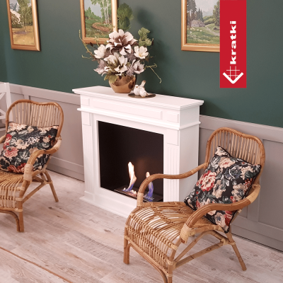 Portal Bioethanol fireplace NOVEMBER white