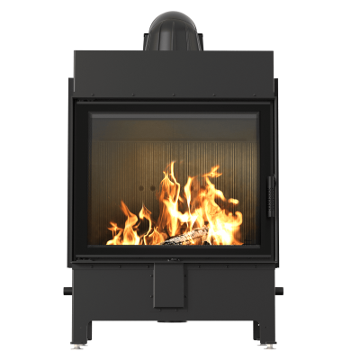 Steel fireplace KRATKI LUCY 15 kW Ø 200 black thermotec