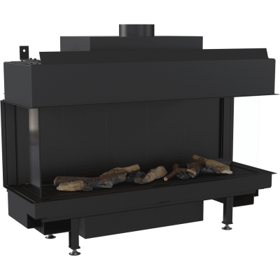 Gas Fireplace KRATKI LEO 100 triple glazing natural gas ∅ 100/150 9 kW