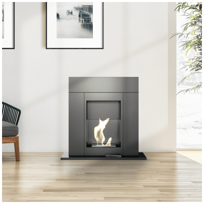 Freestanding Bioethanol fireplace WHISKEY TÜV black
