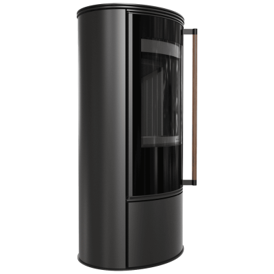 KRATKI ERIK Ø150 5.5 kW Black Termotec Stove Soft Close Jatoba Handle