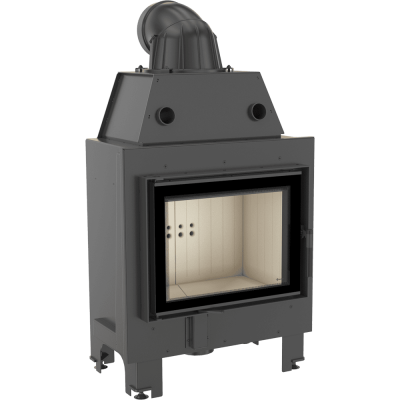 Steel fireplace MBM right 10 kW Ø 200 black