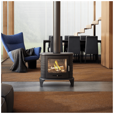 Wood burning cast iron stove tunnel KRATKI K8 Ø 130 9 kW