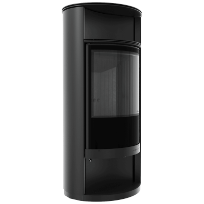Wood burning steel stove KRATKI RUNA Ø 150 8 kW black thermotec