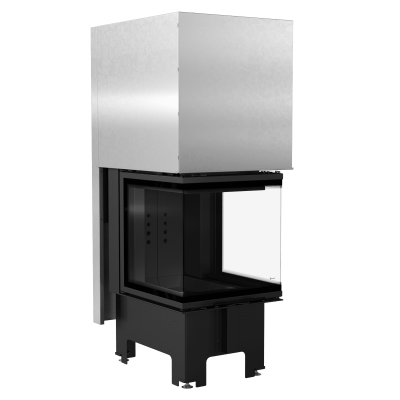 Steel fireplace KRATKI NBC 500/500 8 kW Ø 200 Lift-up black thermotec