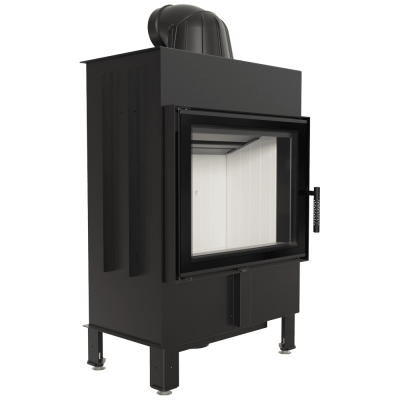 Steel fireplace LUCY 12 kW Ø 200 black