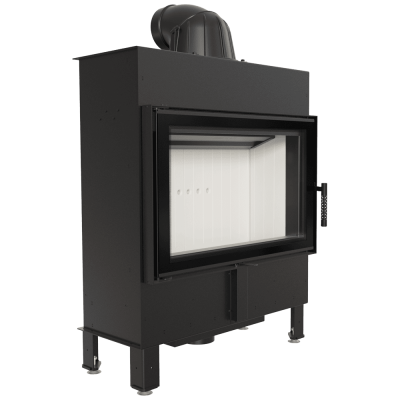 Steel fireplace LUCY SLIM left 10 kW Ø