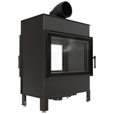 Steel fireplace KRATKI LUCY TUNNEL 14 kW Ø 200 black thermotec